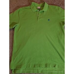 Brooks Brothers Polo Mens Large Performance Original Fit Cotton Lime Green